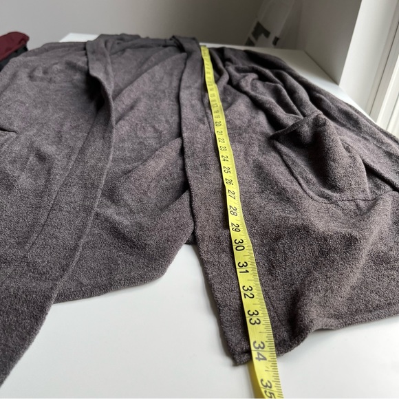 Barefoot Dreams Cozychic Ultra Lite Hooded Cardigan Gray Large - Picture 10 of 10